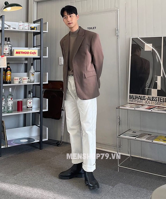 phoi do voi ao blazer nam 9 1 - 10+ C&aacute;ch phối đồ với &aacute;o blazer nam F5 gu thời trang